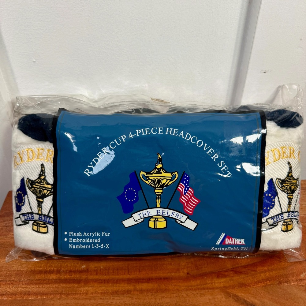 Datrek Ryder Cup 4 Piece Headcover‎ Set The Belfry Embroidered Numbers 1-3-5-X